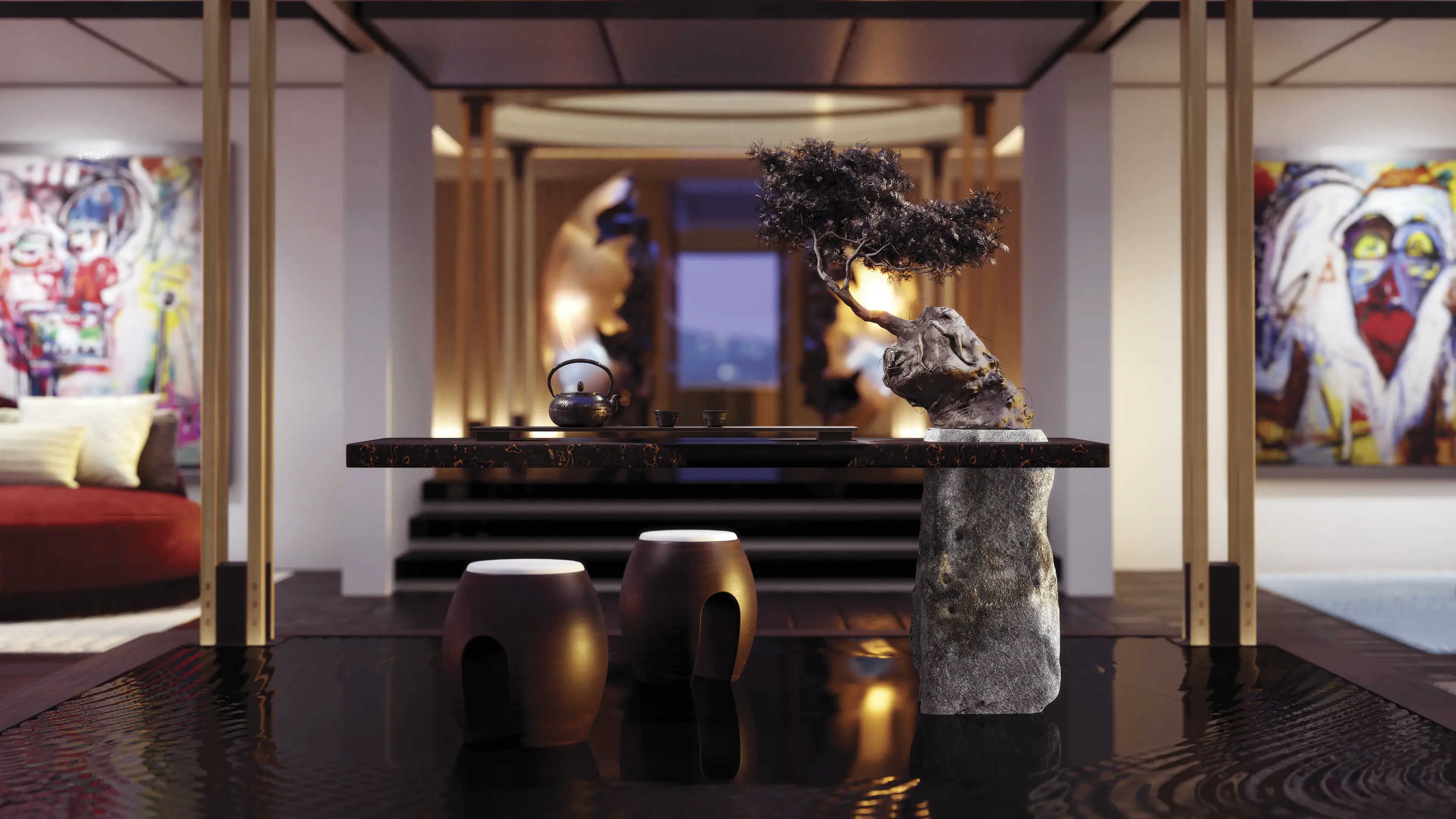 Sinot AQUA_OWNER'S PAVILION_TEA SETTING