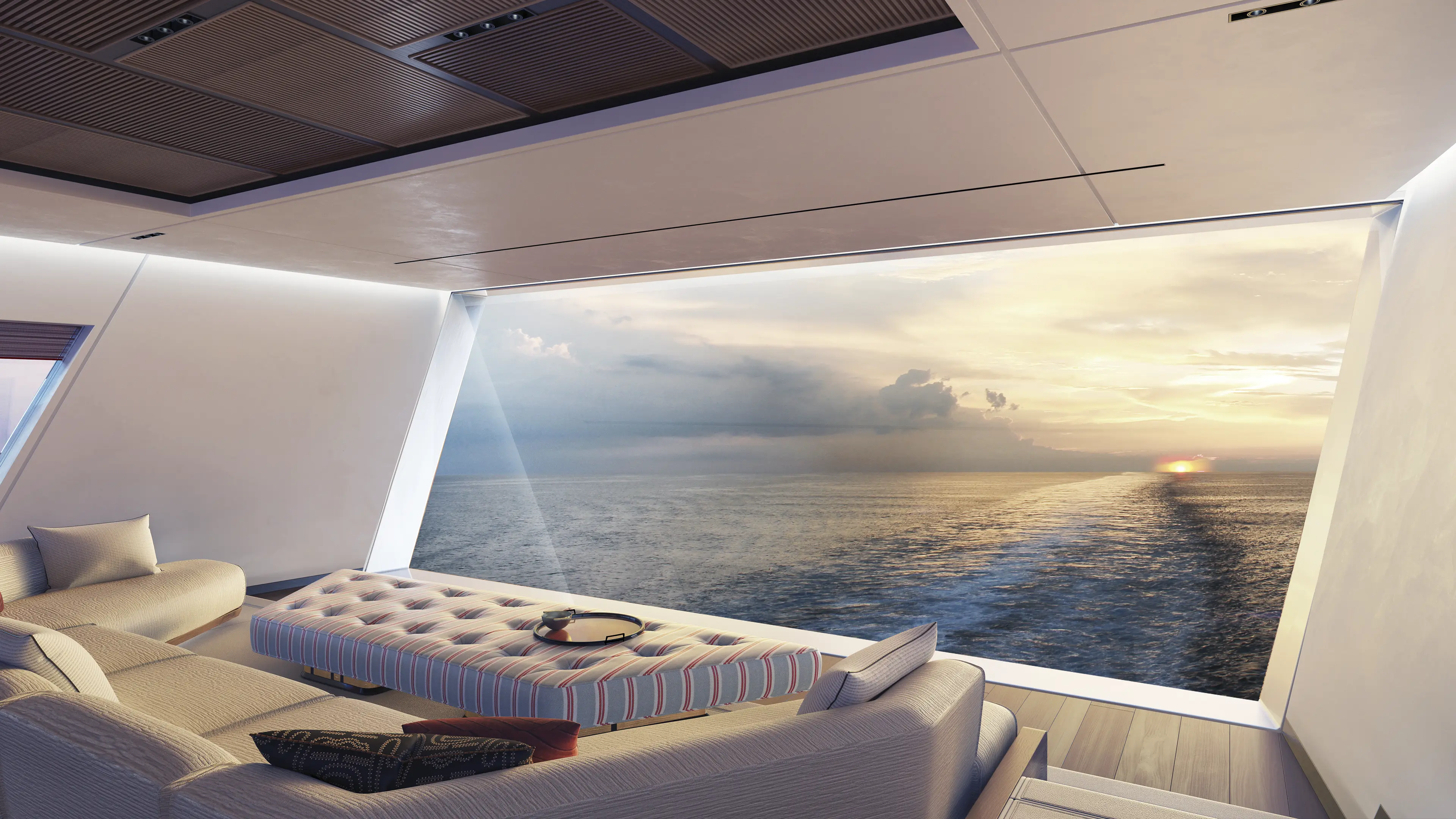Sinot Art of Life Stern Lounge view on wake